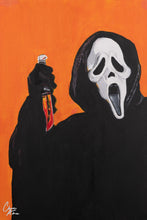 Load image into Gallery viewer, 'What's Your Favourite Scary Movie?' - Ghostface from Scream - Canvas Print