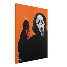 Load image into Gallery viewer, 'What's Your Favourite Scary Movie?' - Ghostface from Scream - Canvas Print