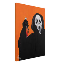 Load image into Gallery viewer, 'What's Your Favourite Scary Movie?' - Ghostface from Scream - Canvas Print