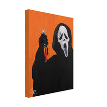 Load image into Gallery viewer, 'What's Your Favourite Scary Movie?' - Ghostface from Scream - Canvas Print