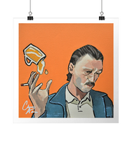 Load image into Gallery viewer, Trainspotting, Begbie - Art Print - &#39;That Lassie Got Glassed&#39;
