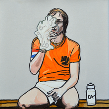 Load image into Gallery viewer, Johan Cruyff - Art Print - &#39;The Puffing Dutchman&#39;
