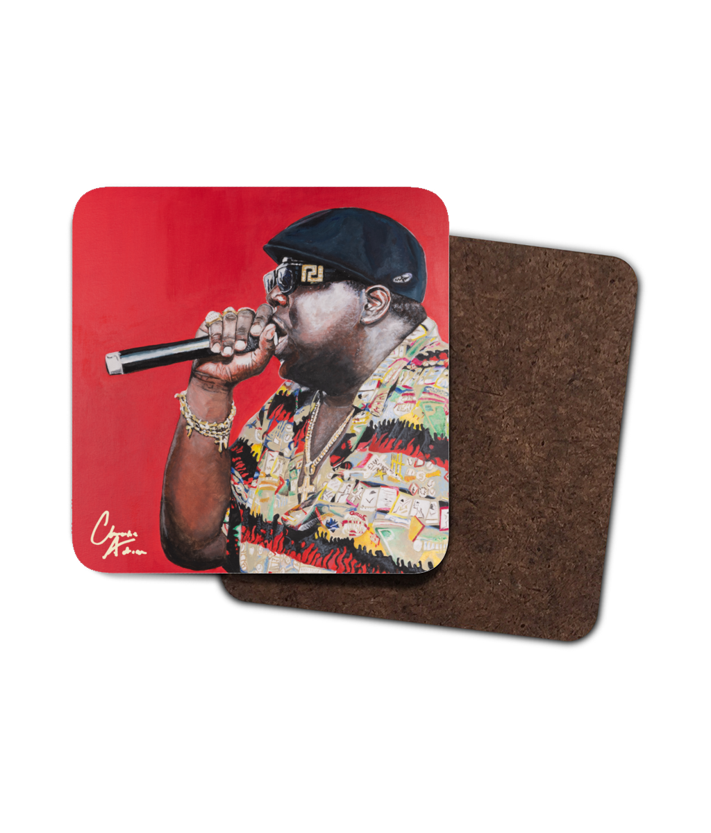 Biggie Biggie Biggie - Single Hardboard Coaster - Biggie Smalls