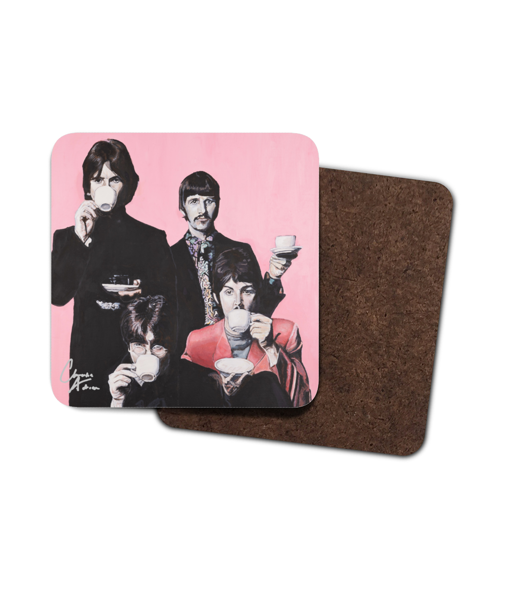 Let It Tea - Single Hardboard Coaster  - The Beatles