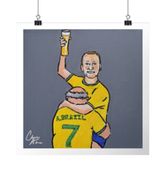 Load image into Gallery viewer, &#39;Two Brazilians One Pint&#39; - Ray Parlour And Alan Brazil - Art Print
