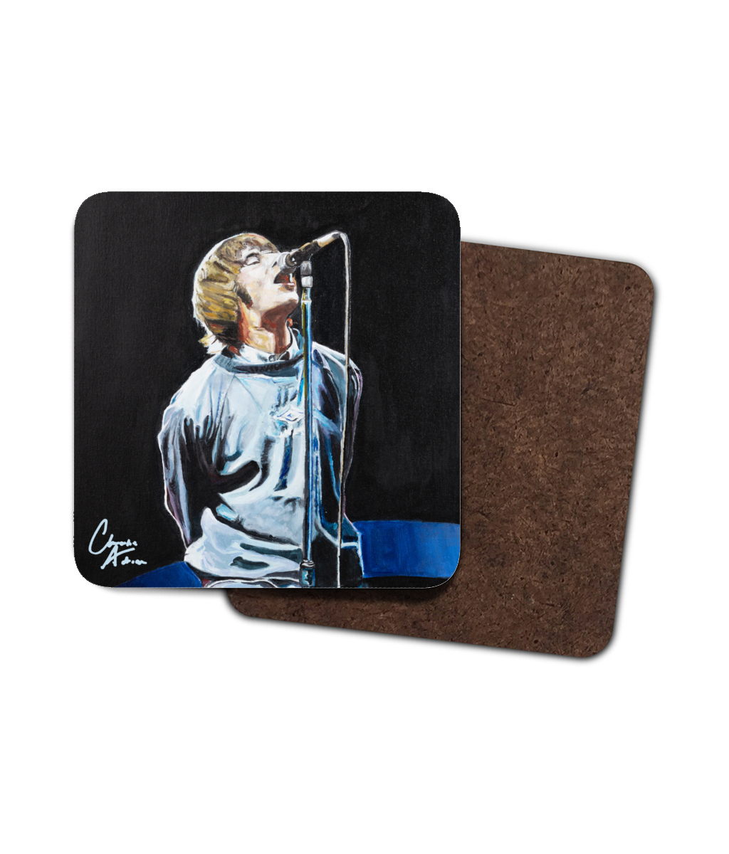 Rkid - Single Hardboard Coaster - Liam Gallagher