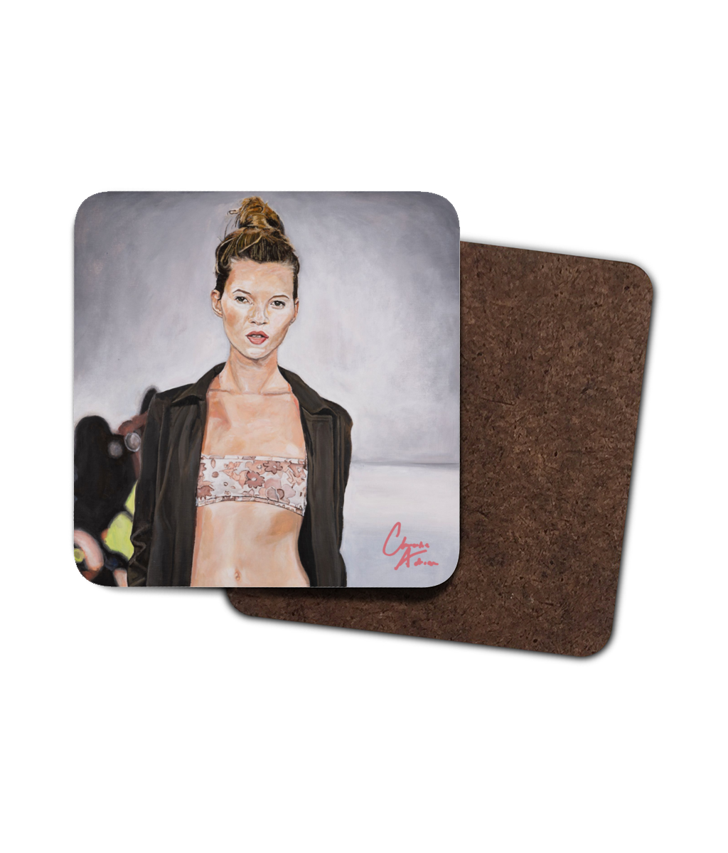 Never Complain. Never Explain. - Single Hardboard Coaster - Kate Moss